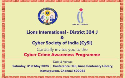 Cyber Crime Awareness Programme jointly organized by Lions International District 324J and CySI